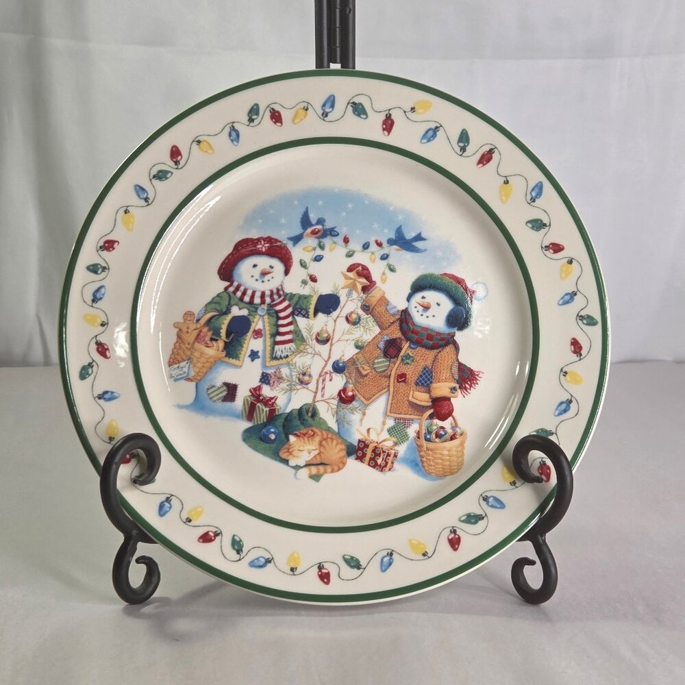 NWT Longaberger 1999 Snow Friends 9" Holiday Plate